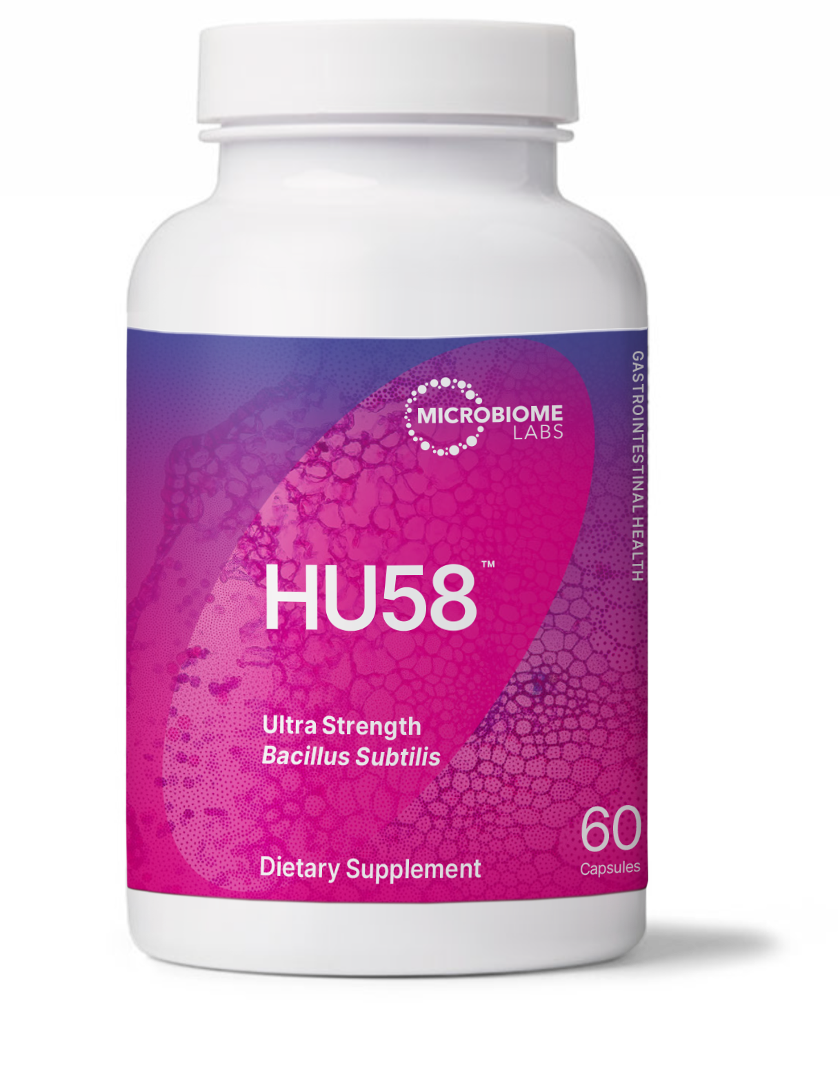 HU58 High Potency Spore Based Probiotic by Microbiome Labs, 60 capsules for immune and digestive support.