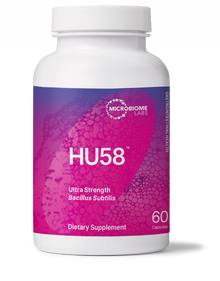 HU58 High Potency Spore Based Probiotic by Microbiome Labs, 60 capsules for immune and digestive support.