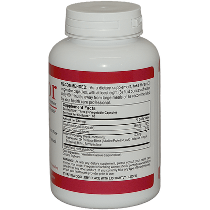 Supplement Facts label of Naticor for Cardiovascular Health and Blood Flow supplement.