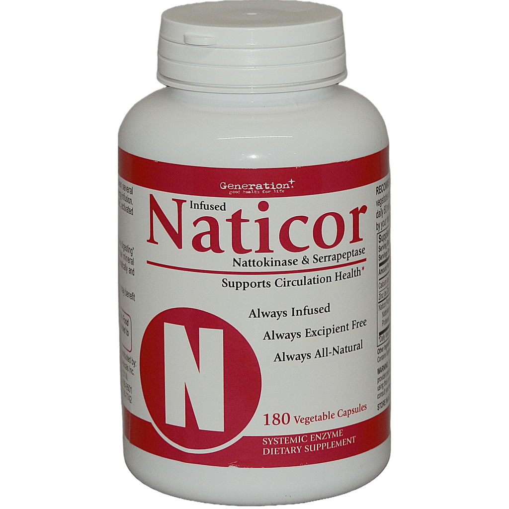 Naticor for Cardiovascular Health and Blood Flow supplement. 180 Caps. Packing
