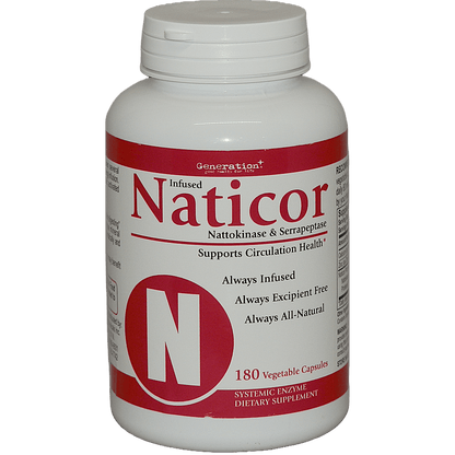Naticor for Cardiovascular Health and Blood Flow supplement. 180 Caps. Packing