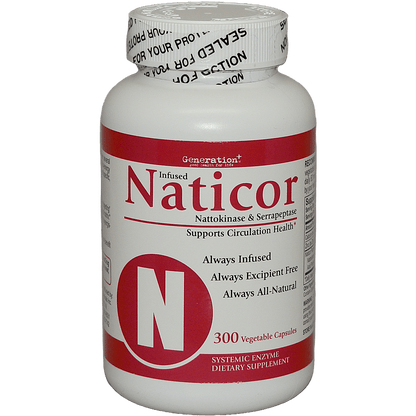 Naticor for Cardiovascular Health and Blood Flow supplement. 300 Caps. Packing.
