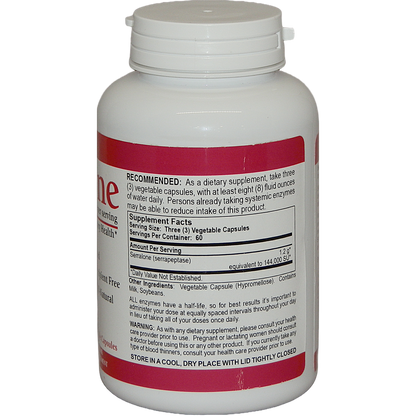 Serralone Supplement bottle with label on a white background