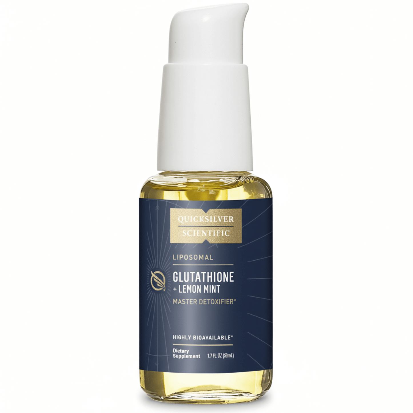 Liposomal Glutathione Lemon Mint bottle, Master Antioxidant Supplement for detoxification and healthy aging.