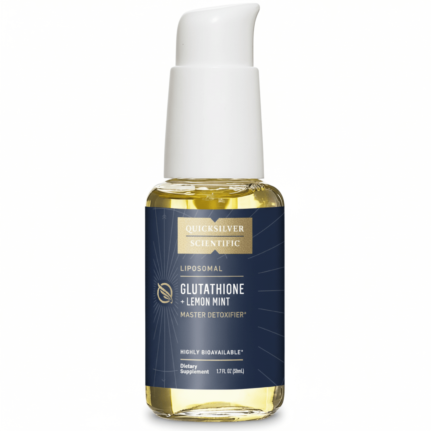 Liposomal Glutathione Lemon Mint bottle, Master Antioxidant Supplement for detoxification and healthy aging.