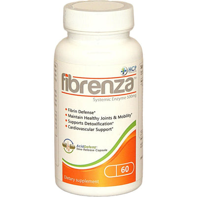 Fibrenza dietary supplement bottle on a white background