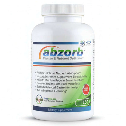 Abzorb dietary supplement for Enhance Nutrient Absorption with probiotics and enzymes, 150 capsules.