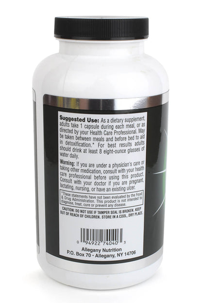 Supplement bottle with label on a white background