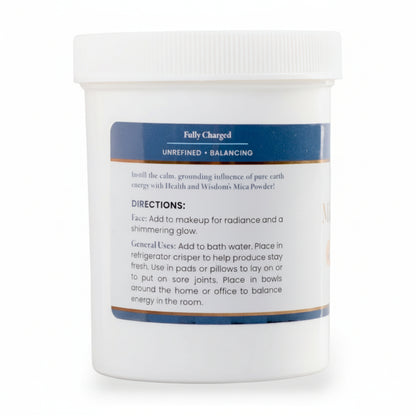 Container labelled 'Fully Charged unrefined balancing and Directions on a white background