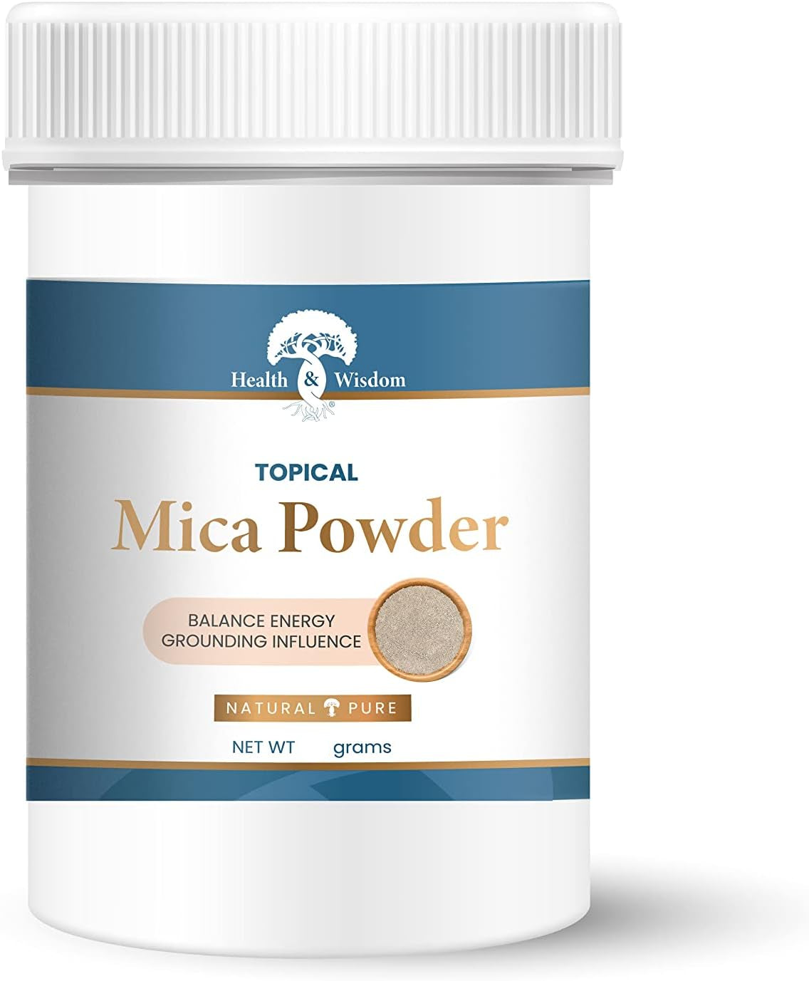Mica Powder - Skin Hydration Mineral by Health and Wisdom for balanced energy and skin glow.