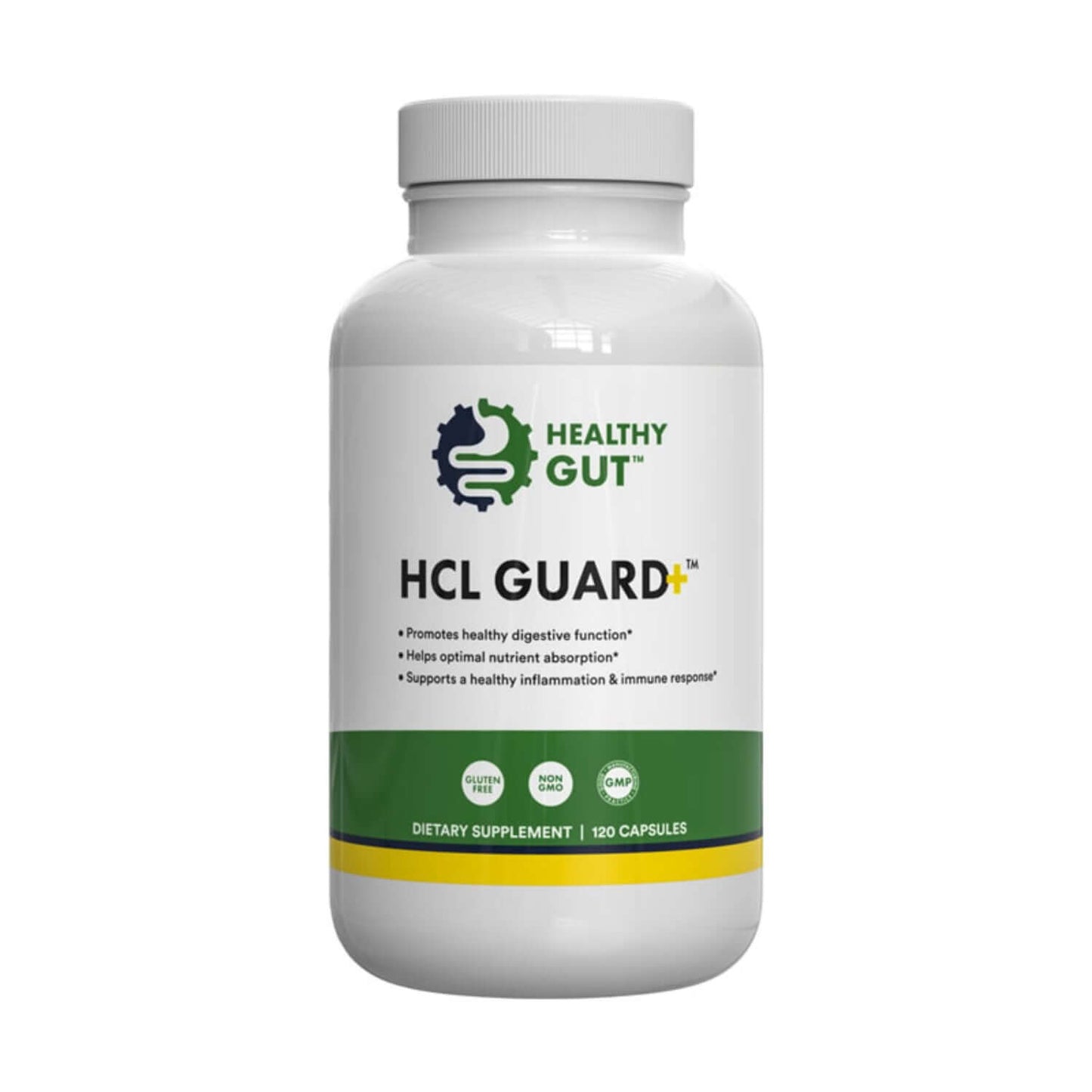 HCL Guard+ for Stomach Acid and Digestive Support bottle.