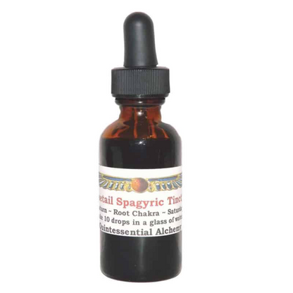 Bottle of Spagyric Tincture with dropper on a white background