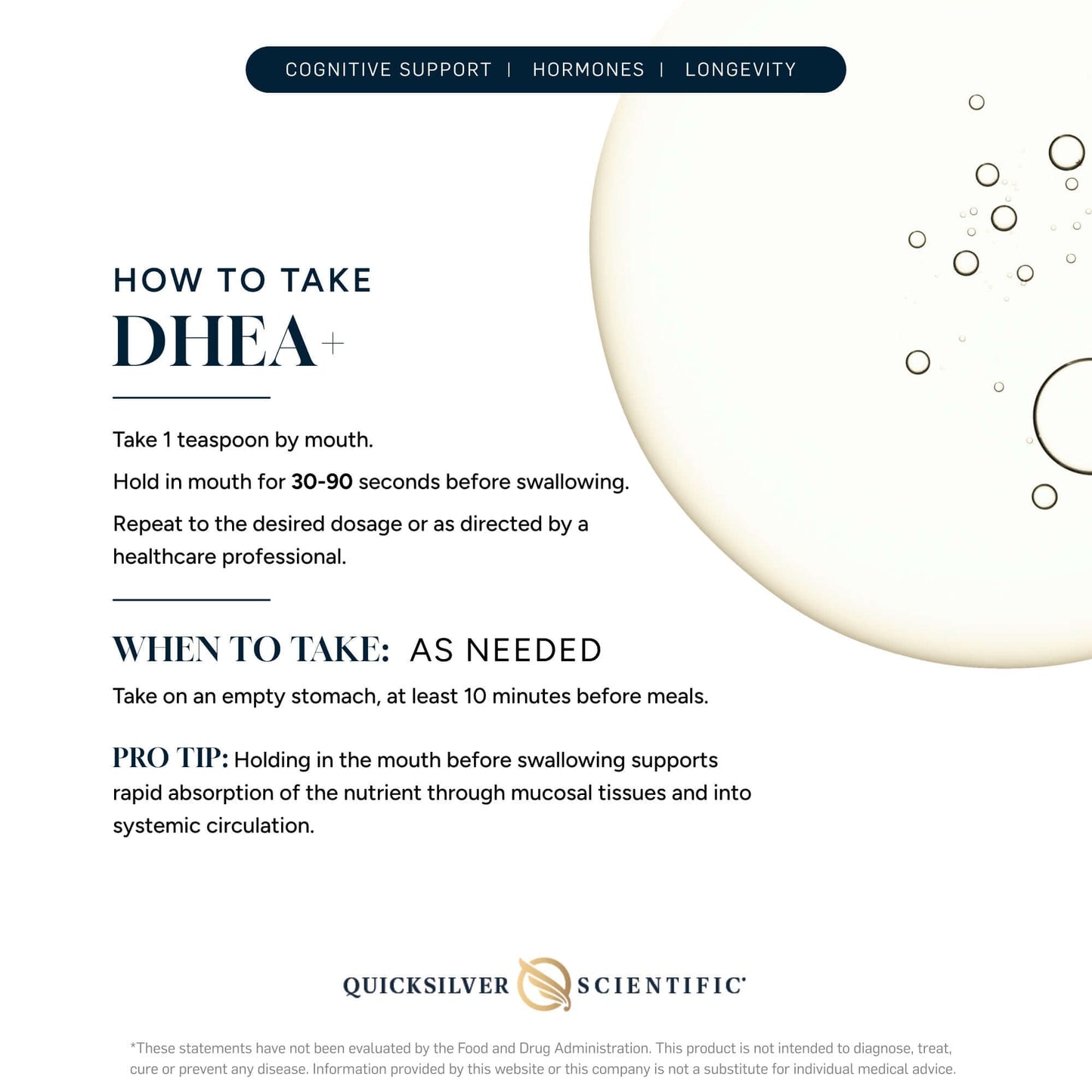 How to take DHEA+ for natural hormone balance for women, tips for proper usage and absorption.