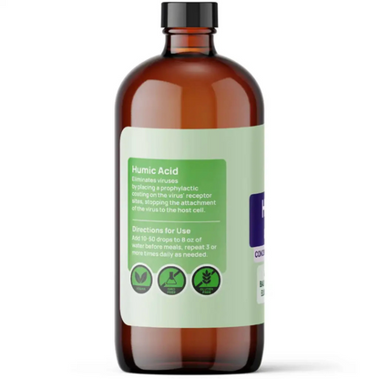 Brown glass bottle with a label on a white background