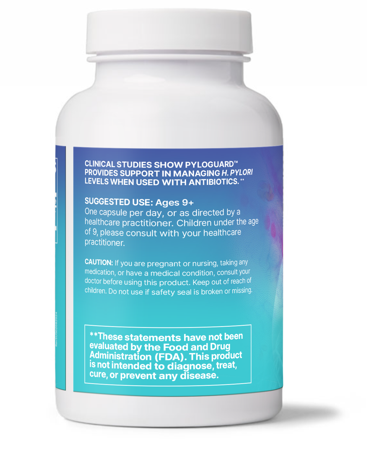 PlyoGuard bottle showcasing Targeted Stomach Probiotic for managing H. pylori levels.