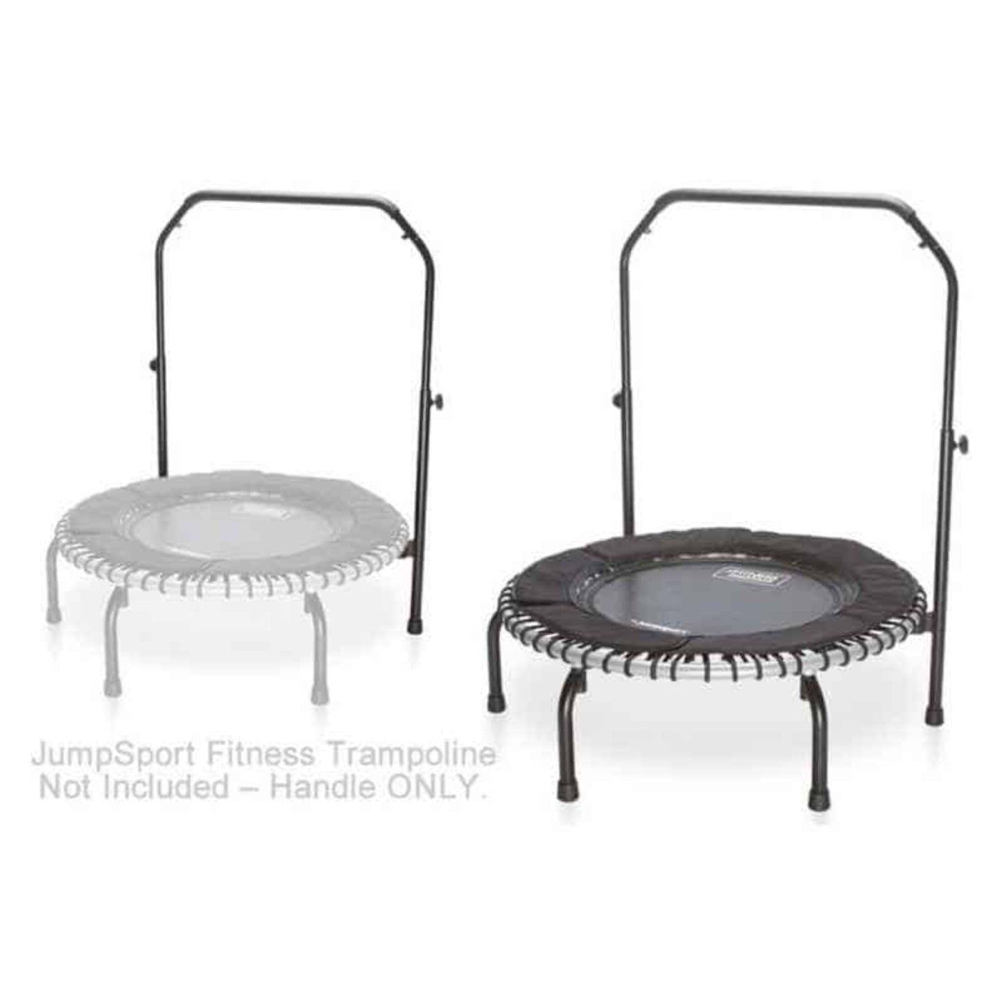 Fitness trampoline handle on a white background
