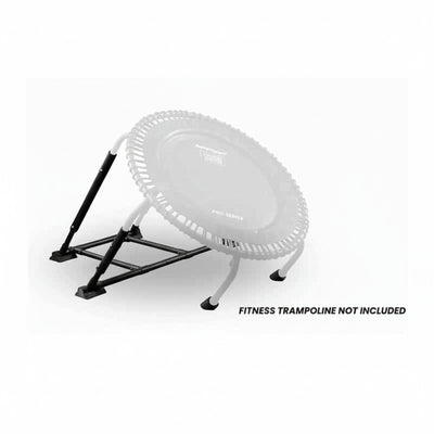 Fitness trampoline accessory on a white background with text indicating it is not included.