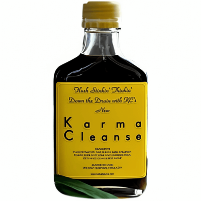 Karma Cleanse bottle for Cleanse for Detoxification and rejuvenation with Burdock Root and Yellow Dock.