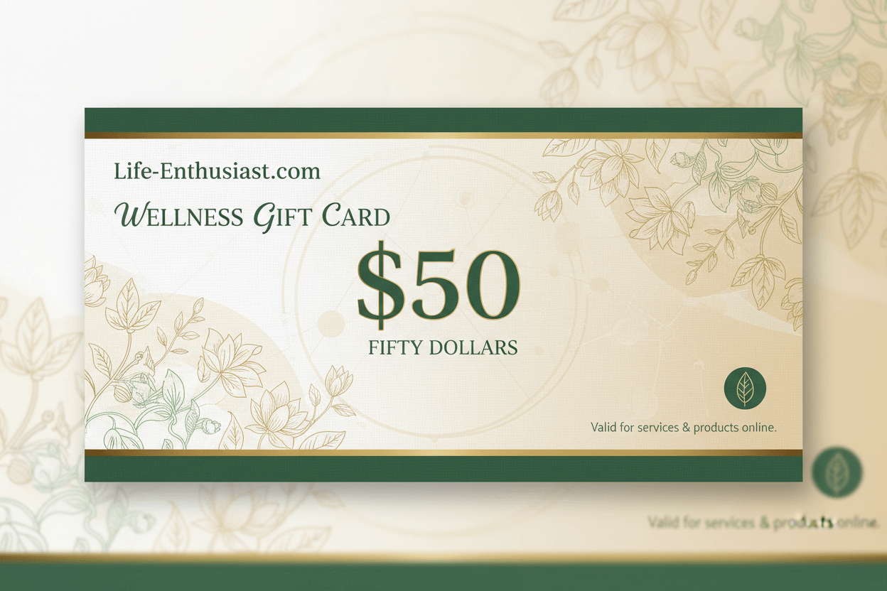 Life Enthusiast $50 Wellness Gift Card