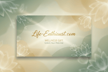 Life Enthusiast Wellness Gift Card Design