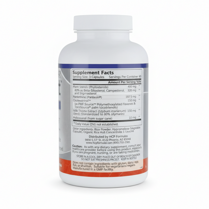 Supplement bottle showing Supplement Facts with label on a white background