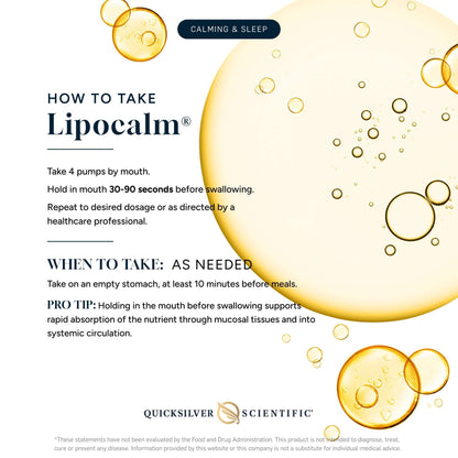 How to take LipoCalm, a melatonin-free sleep supplement for calming and sleep support.