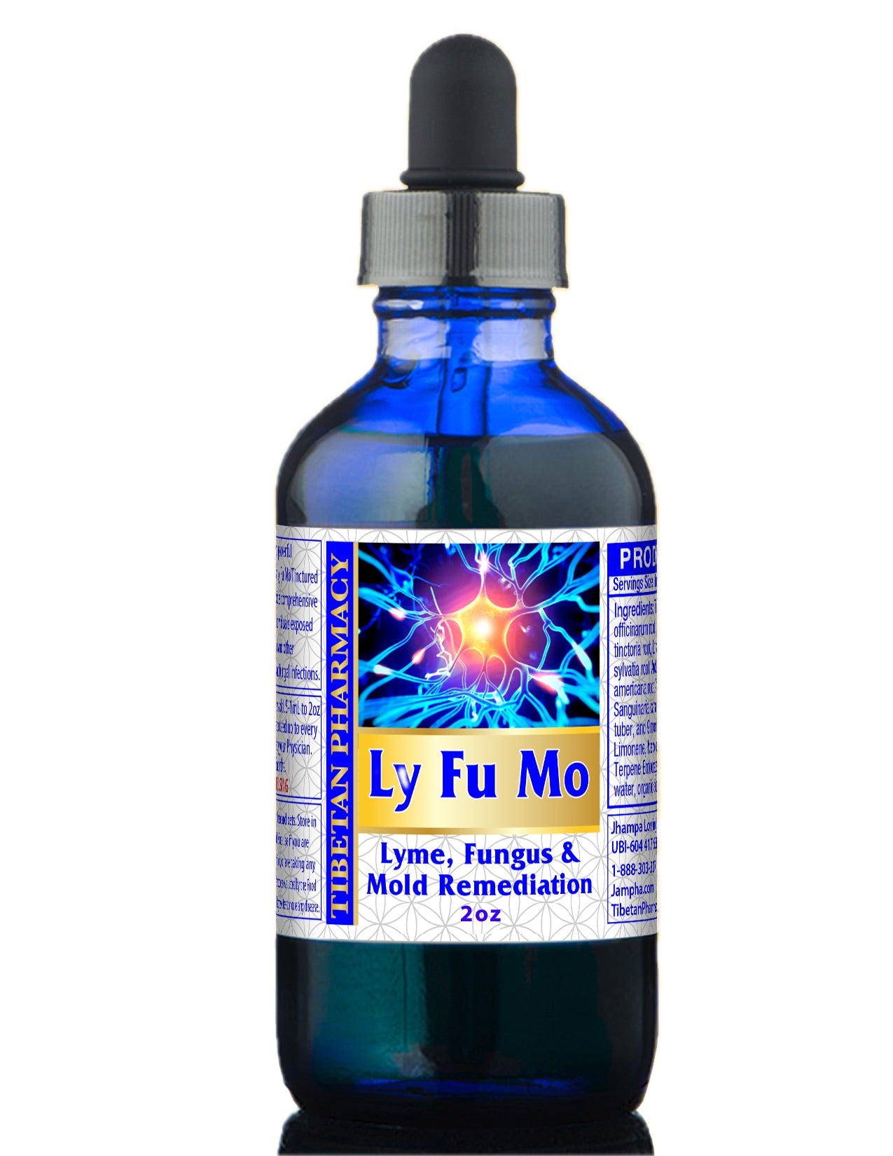 Ly Fu Mo for Metabolic Balance and Immune System Resilience in a blue dropper bottle, promoting detox and immune health.