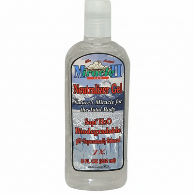 Bottle of Miracle II Neutralizer Gel 8oz on a white background