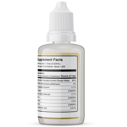 Supplement bottle with label on a white background