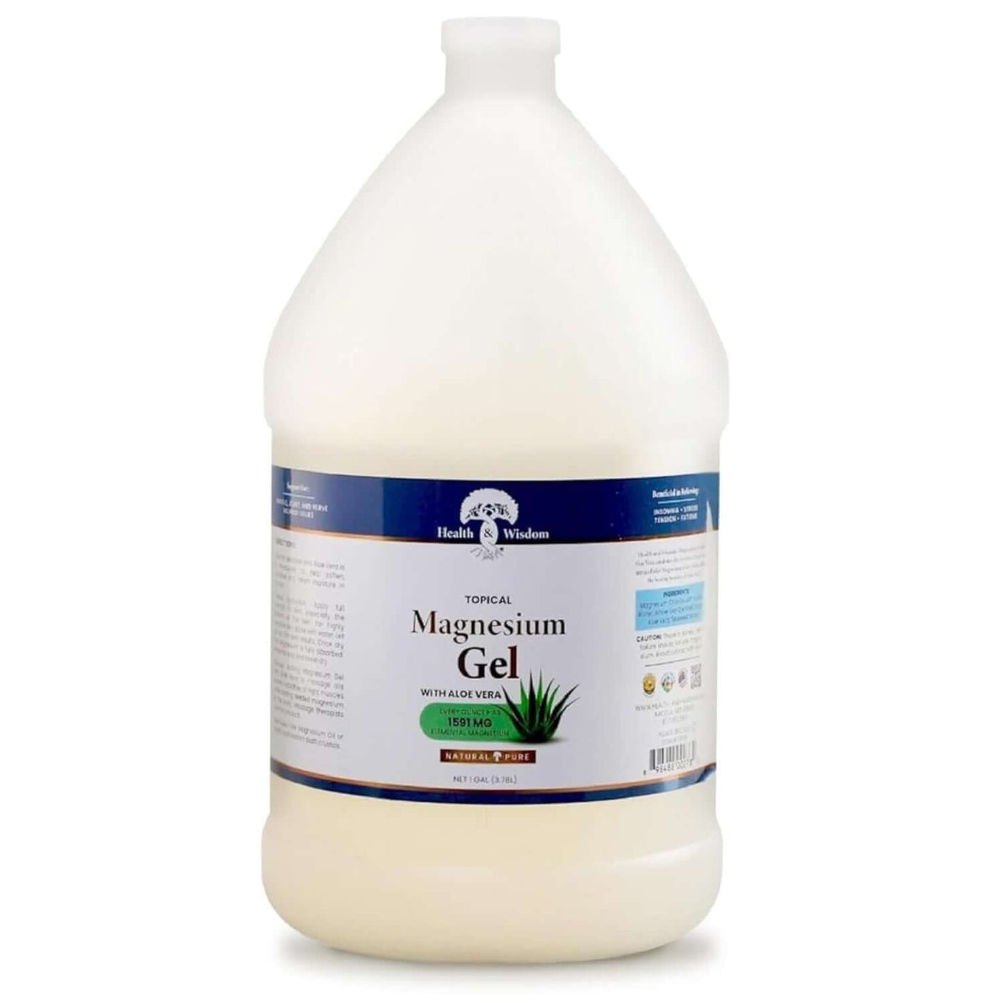Magnesium Gel with Aloe Vera, Soothing Topical Mineral Rub for stress relief and skin nourishment.