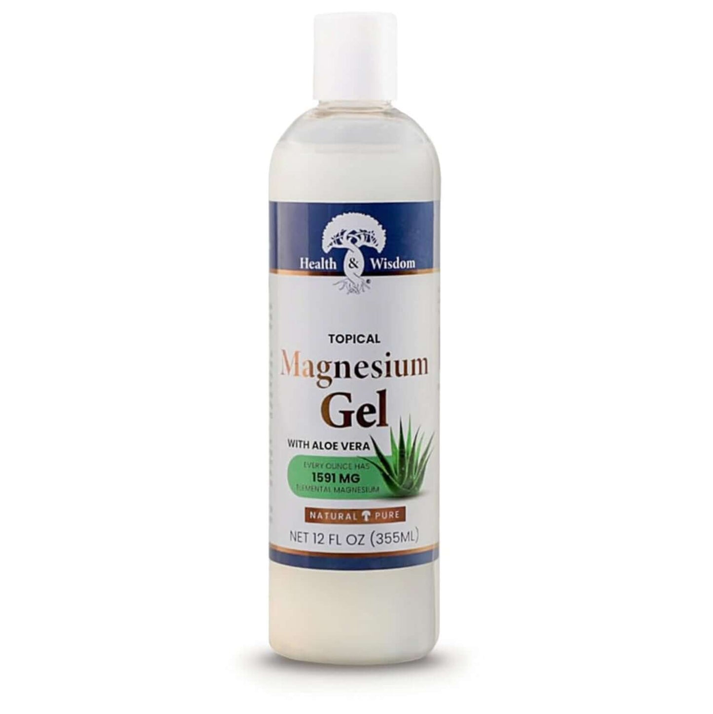 Magnesium Gel with Aloe Vera, Soothing Topical Mineral Rub for stress relief and skin soothing.