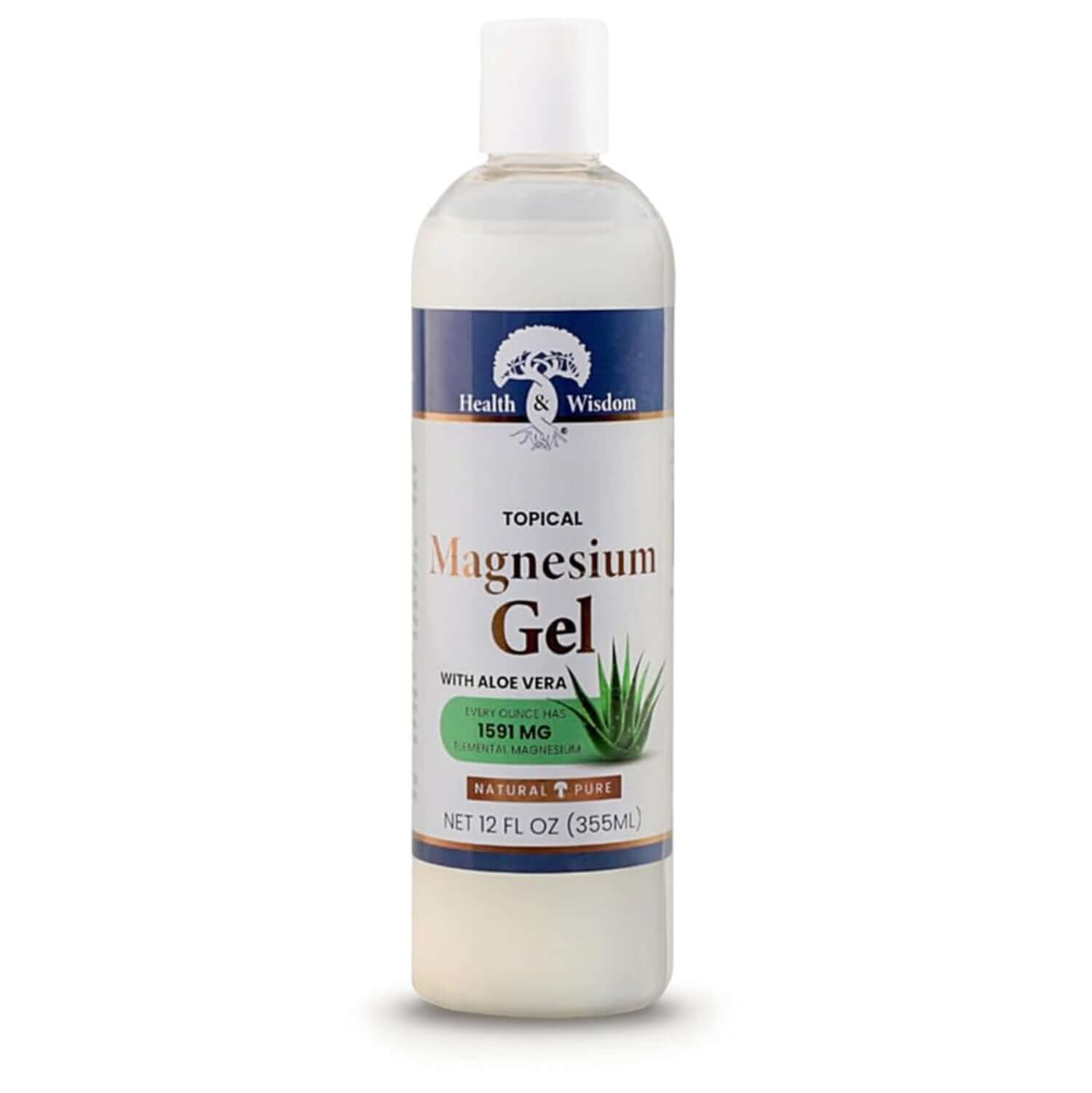 Magnesium Gel with Aloe Vera, Soothing Topical Mineral Rub for stress relief and skin soothing.