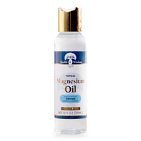 Topical Magnesium Oil by Health and Wisdom for topical muscle relief, 4 oz bottle, natural and pure formula.
