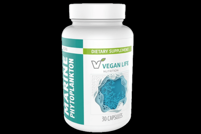 Marine Phytoplankton for Vegan Life 30 Caps. bottle.