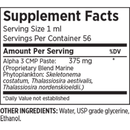 Supplement facts label with serving size, servings per container, and ingredient list.