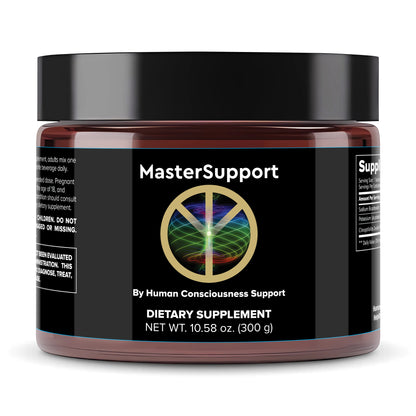 MasterSupport dietary supplement for detoxify and alkalize with a high-performance mineral blend in a dark jar.