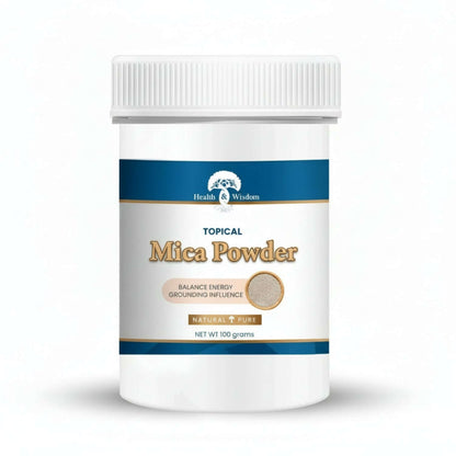 Skin Hydration Mineral - Mica Powder jar from Health and Wisdom for balancing energy and grounding influence.