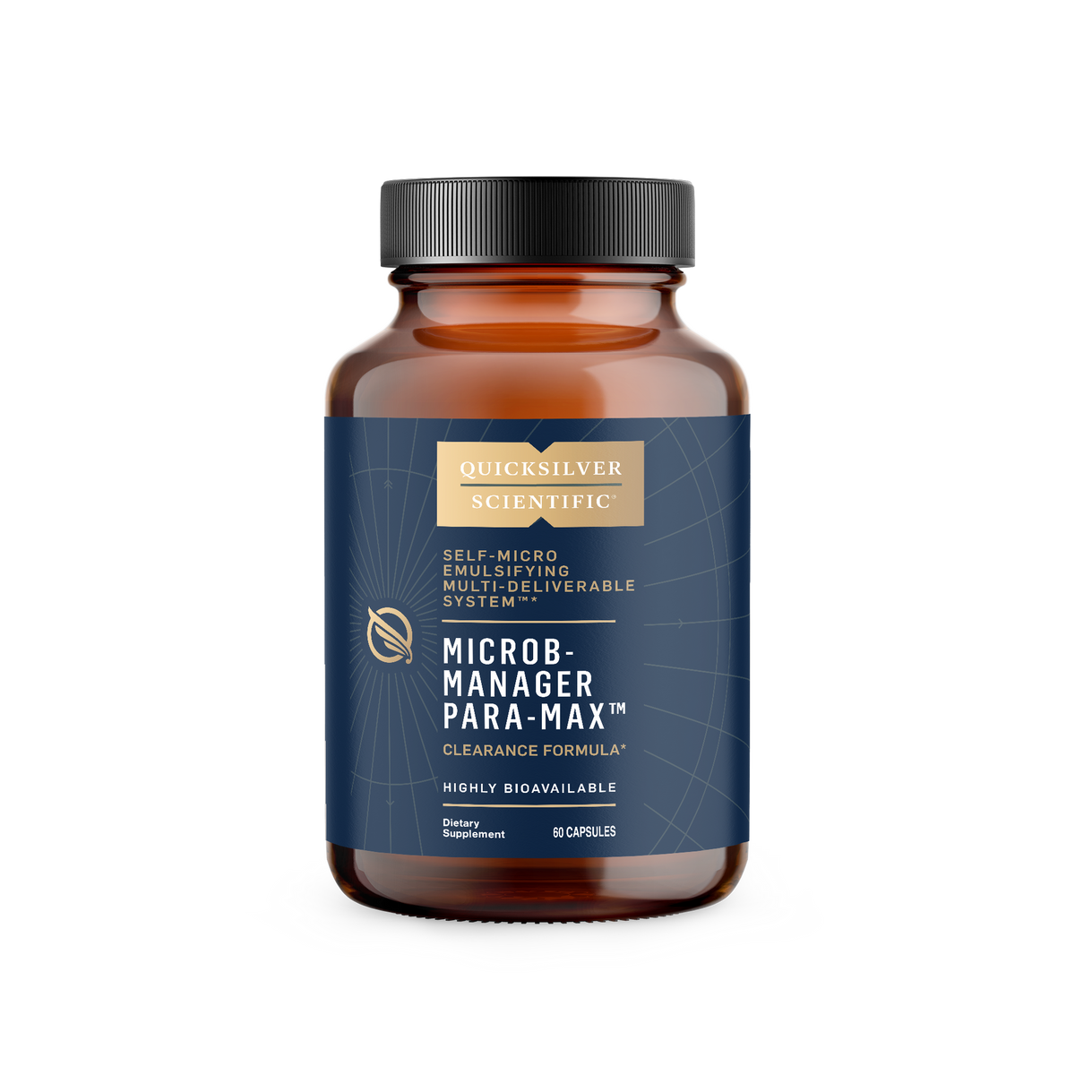 MicrobManager ParaMax - Gut Microbial Balance Support supplement bottle with self-emulsifying formula.