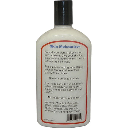Miracle II Skin moisturizer bottle with label on a white background