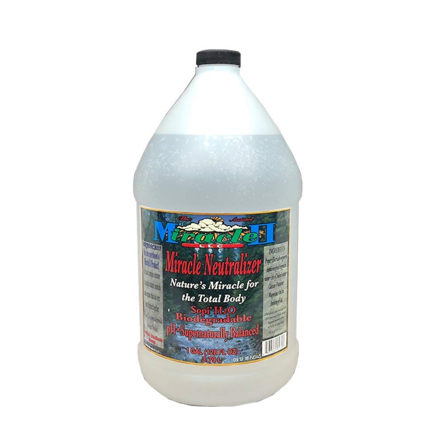 Gallon bottle of Miracle Neutralizer with a label on a white background