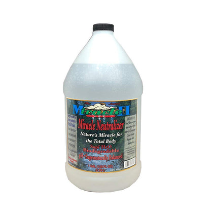 Gallon bottle of Miracle Neutralizer with a label on a white background