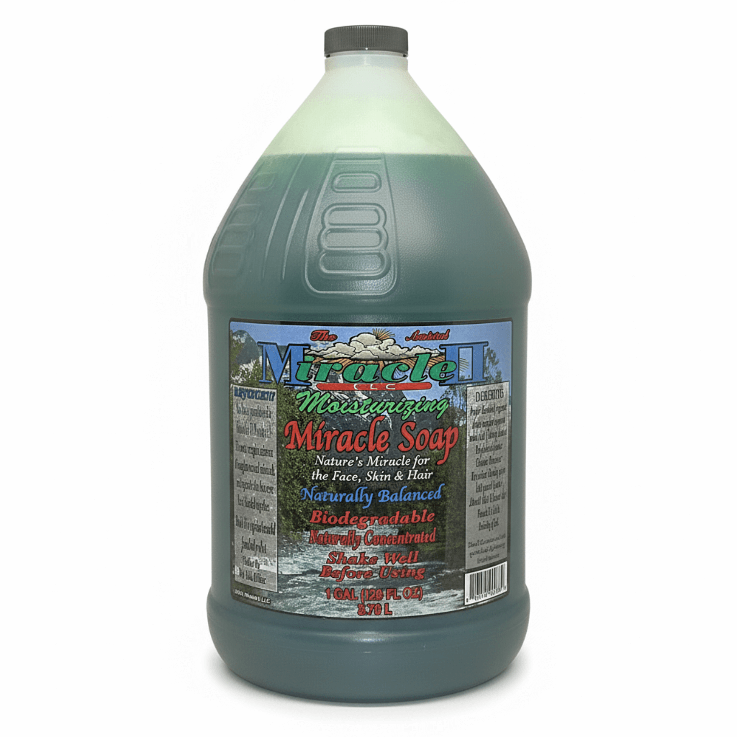 Gallon Bottle Moisturizing Miracle Soap for Skin Hydration and Care.