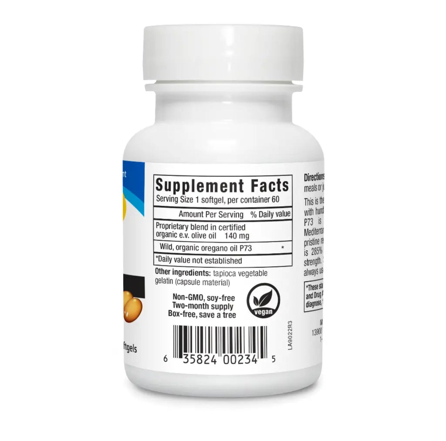 Supplement bottle with label showing 'Supplement Facts' on a white background