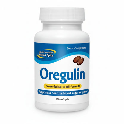 Oregulin dietary supplement bottle on a white background