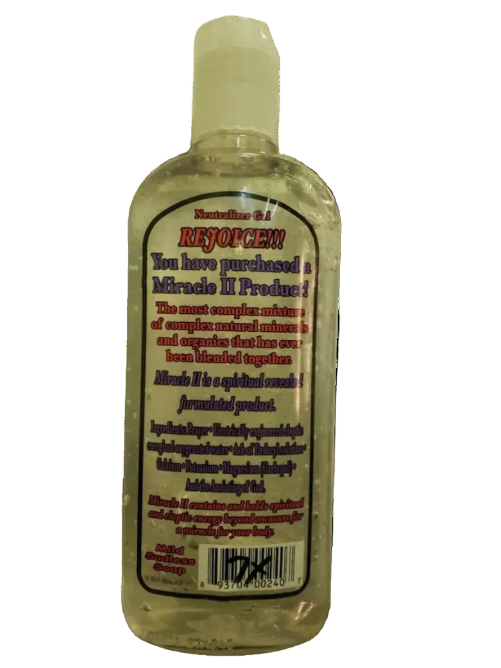 Neutralizer Gel 7X bottle with a label on a white background