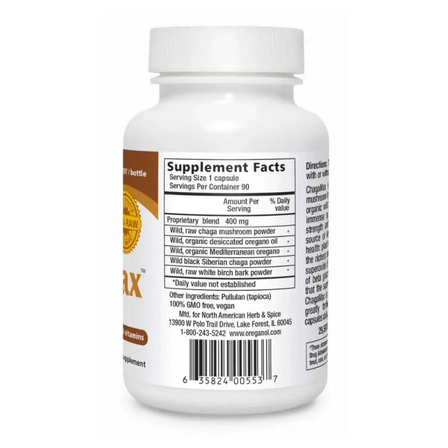 white supplement bottle with label showing 'Supplement Facts' on a white background