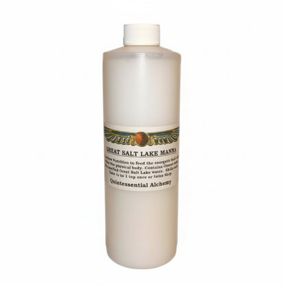 Bottle of 'Great Salt Lake Marine' with a label on a white background