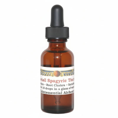 Bottle of Horsetail Spagyric Tincture with dropper on a white background