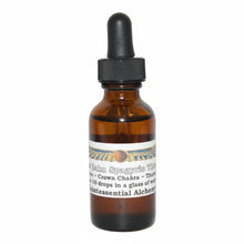 Amber glass dropper bottle with a label 'Lemon Balm Spagyric Tincture" on a white background