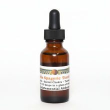 Amber glass dropper bottle of Nettle Spagyric Tincture with a label on a white background